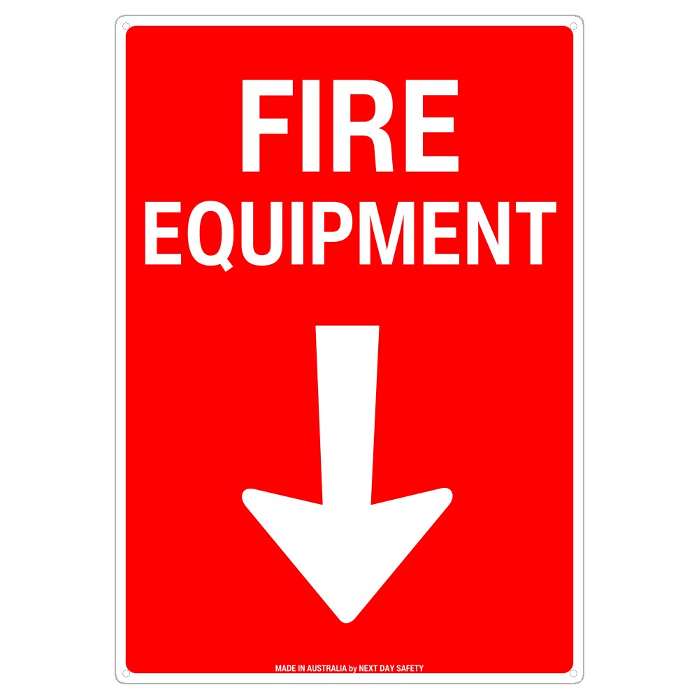 Fire Equipment Directional Sign
