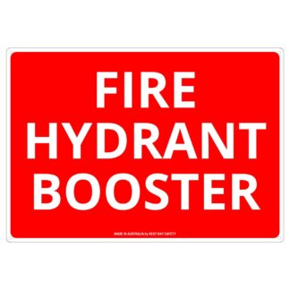 Fire Hydrant Booster Sign - Red and White