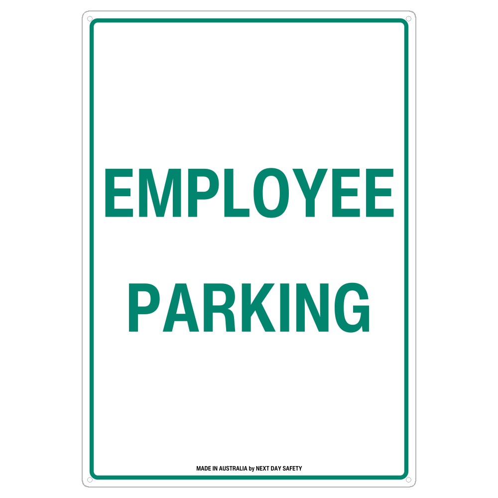 Employee Parking Sign For Designated Staff Parking Areas