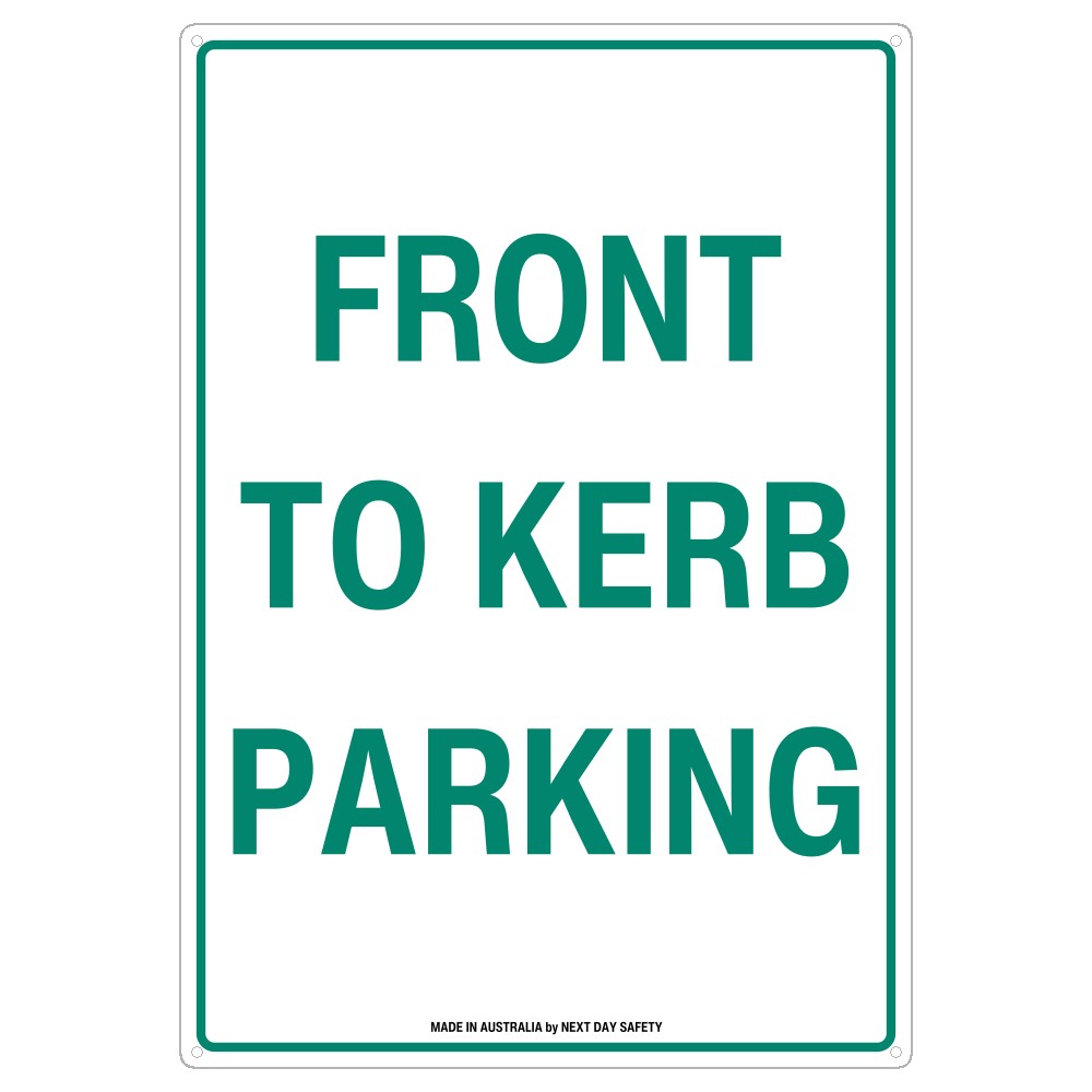 Front To Kerb Parking Sign