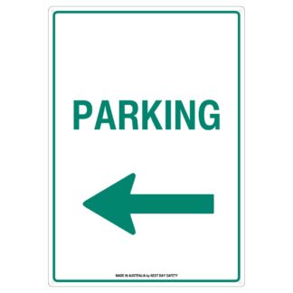 Parking Left Arrow Directional Sign