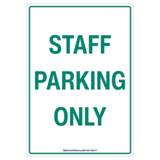 Staff Parking Only Sign