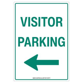 Visitor Parking Left Arrow Sign