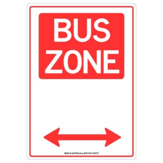 Bus Zone Sign With Double Arrow