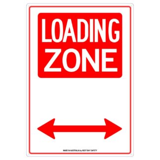 Loading Zone Sign With Double Arrow for Directional Guidance