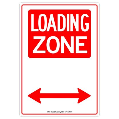 Loading Zone Sign With Double Arrow for Directional Guidance - Next Day ...