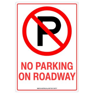 No Parking On Roadway Sign