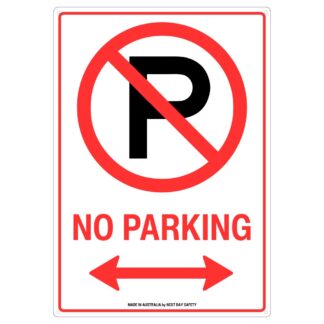 No Parking Sign With Double Arrow