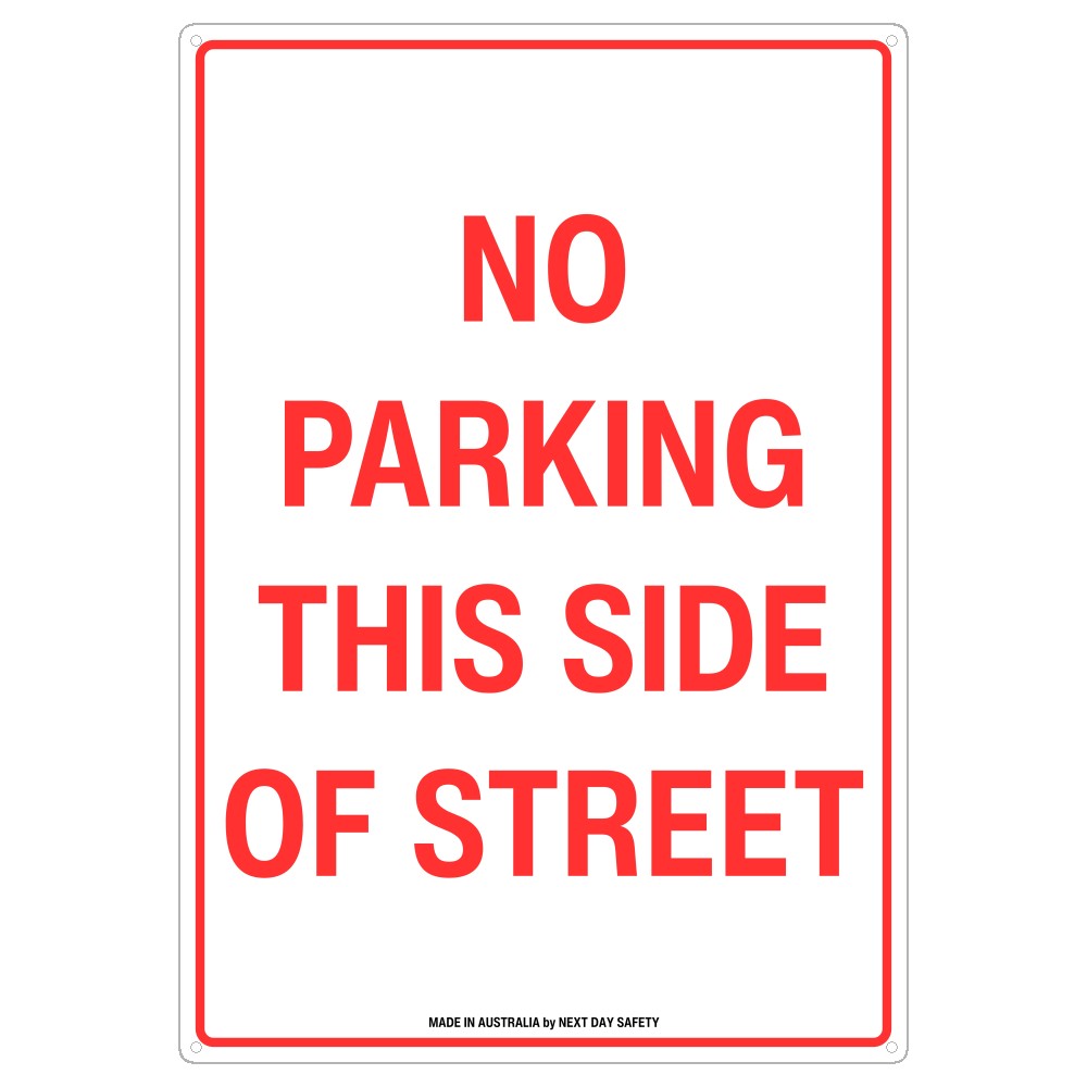 No Parking This Side Of Street Sign