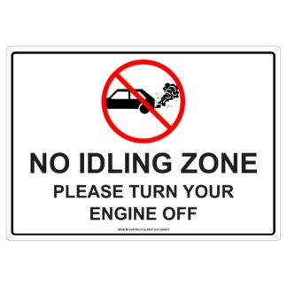 No Idling Zone Please Turn Your Engine Off Sign
