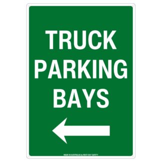 Truck Parking Bays Left Arrow Sign