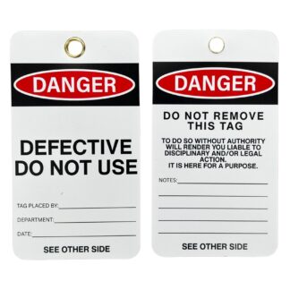 Defective Do Not Use Tags