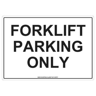 Forklift Parking Only Sign