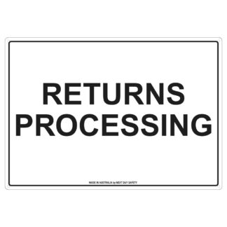 Returns Processing Sign for Warehouses and Distribution Centres