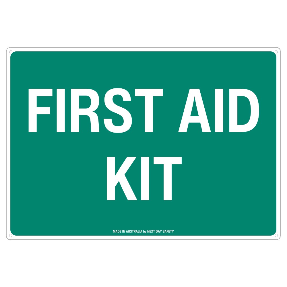 First Aid Kit Sign – Green and White