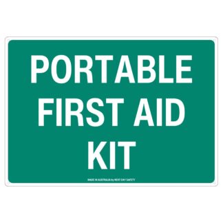 Portable First Aid Kit Sign