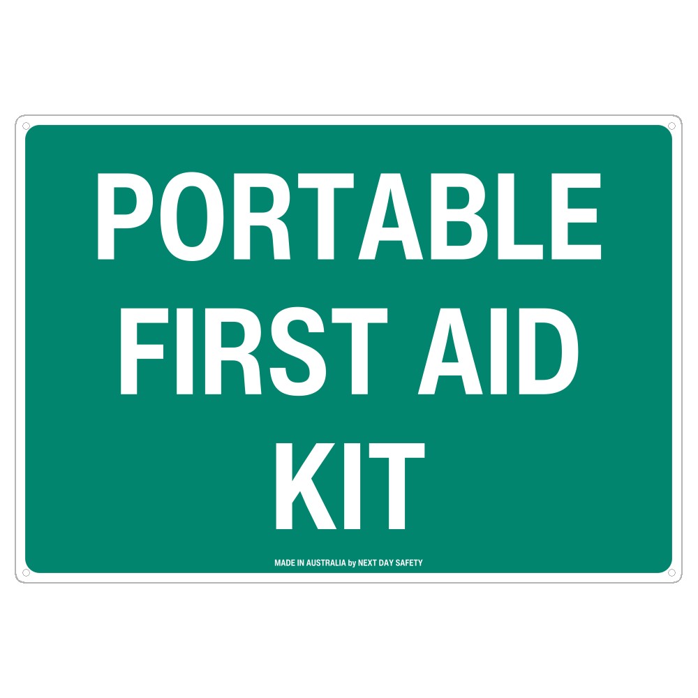 Portable First Aid Kit Sign