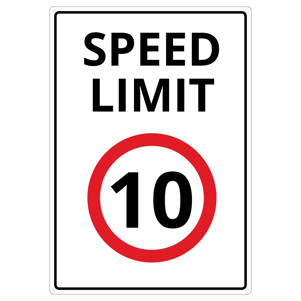 Speed Limit 10 Sign