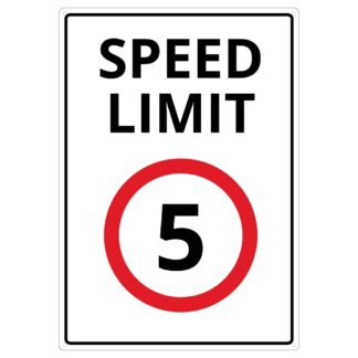 Speed Limit 5 Sign with Red Circle
