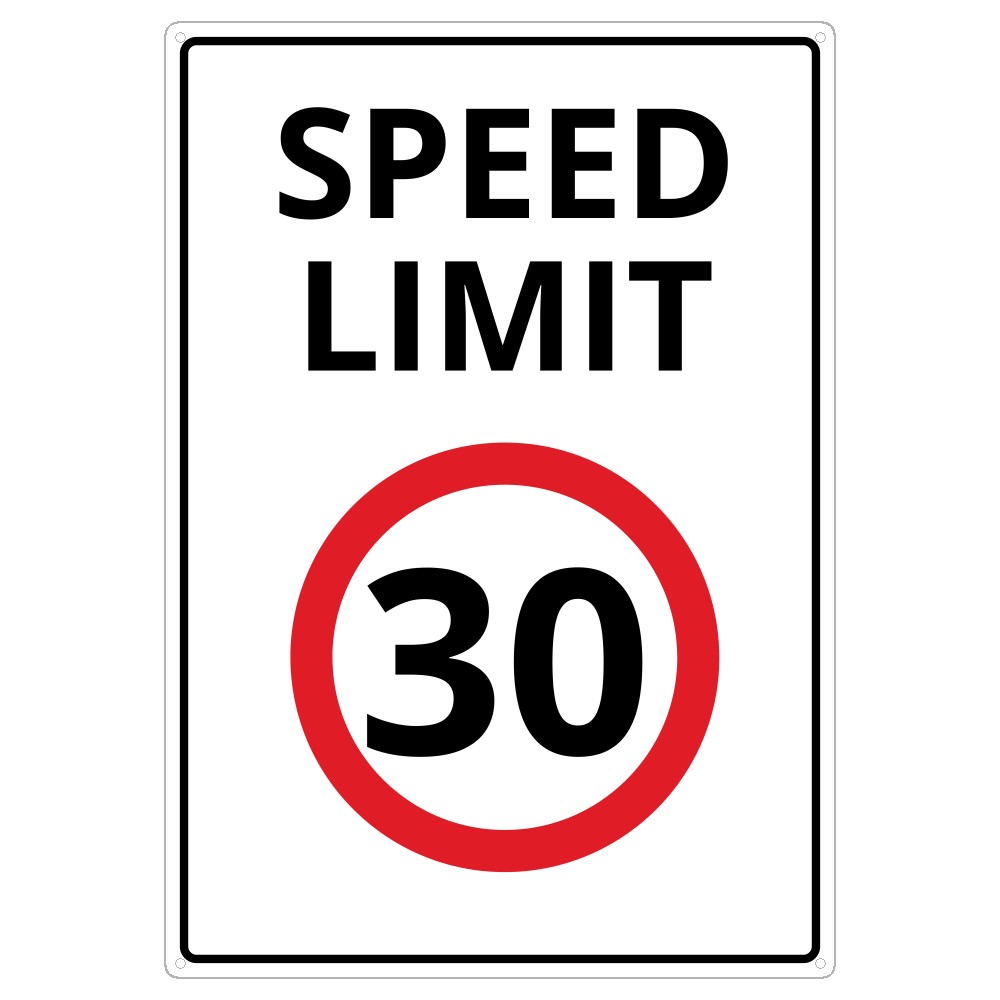 Speed Limit 30 Sign For Workplaces And Private Roads