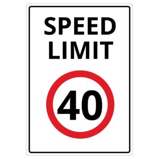 Speed Limit 40 Sign - Road Safety